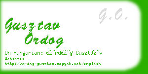 gusztav ordog business card